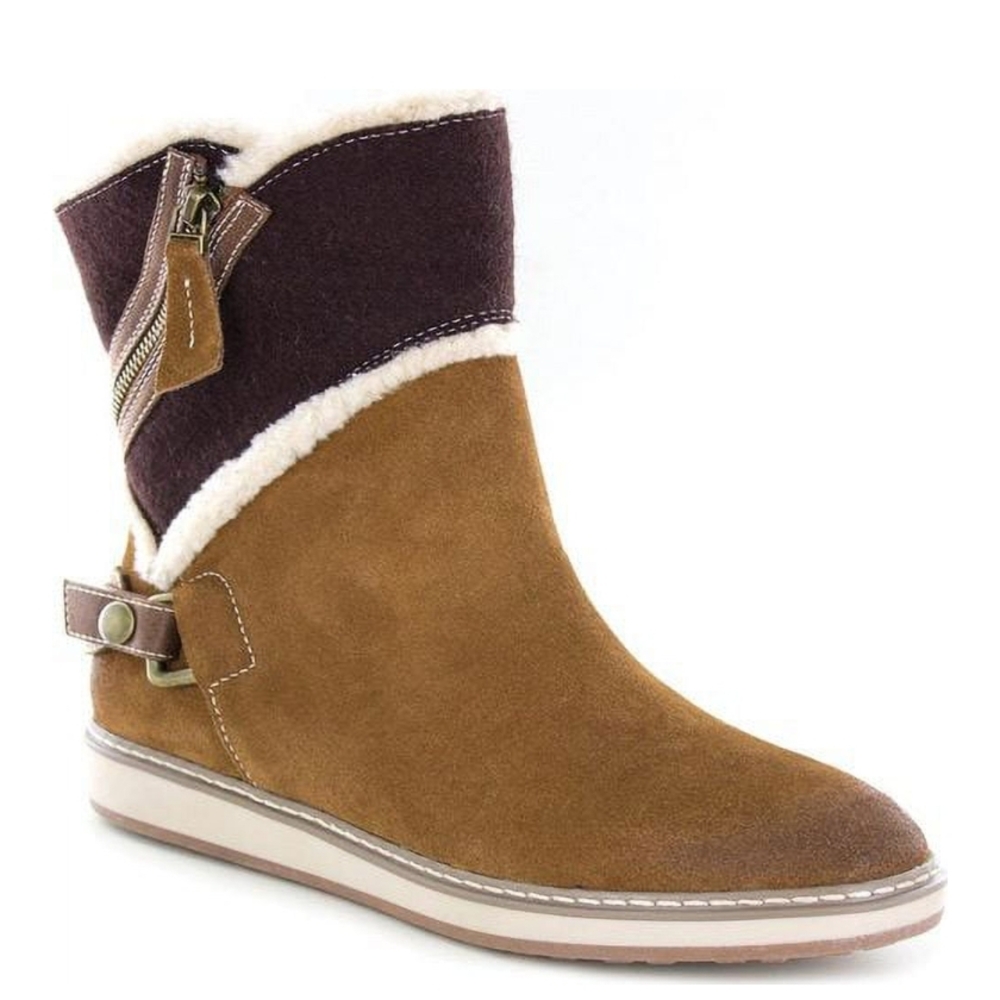 White Moutain Brown Suede⁸ Womens Size 7.5 Zip Up Winter Ankle Boots